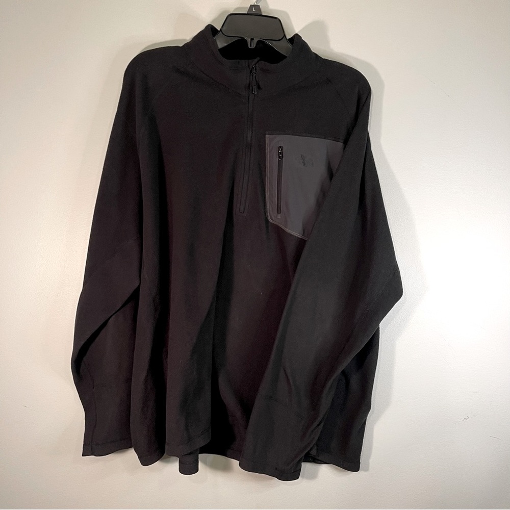 The North Face black fleece pullover men’s XXL